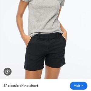 4/$20 J Crew Black Size 4 Chino Shorts Cotton Vacation Summer